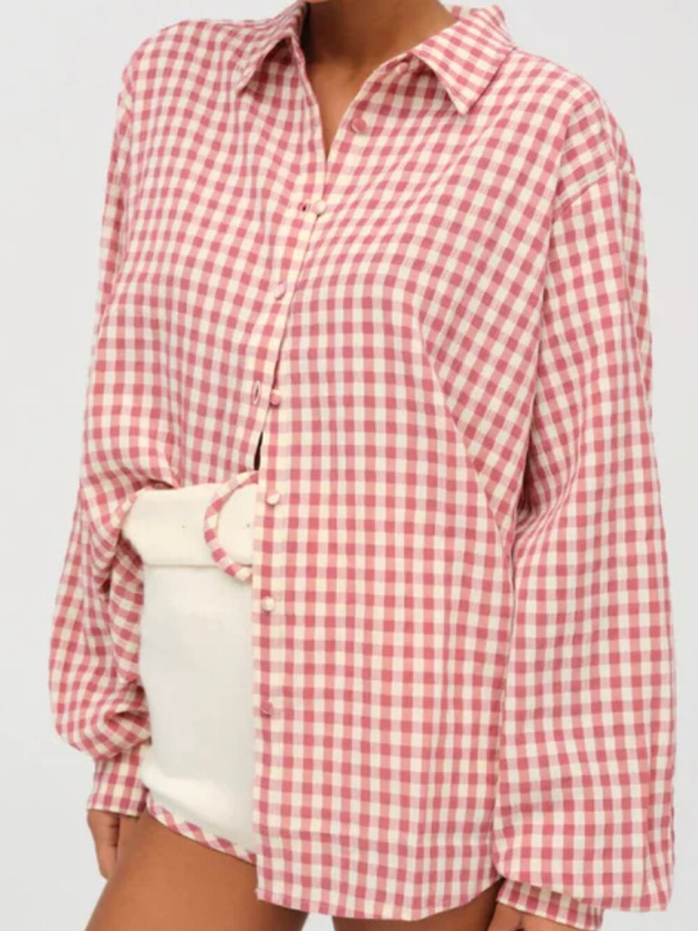 For Love & Lemons Mauve/Cream Checkered Bundle - Picture 2 of 13